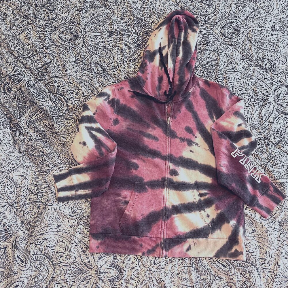 victoria's secret - PINK- hoodie - tie dyed - Size L